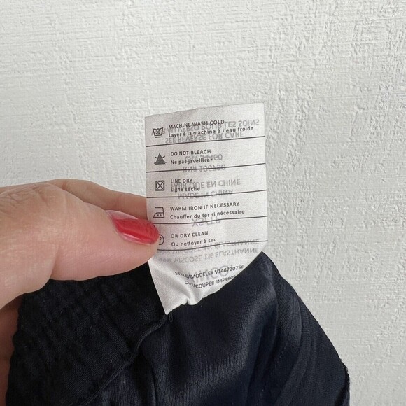 Vince Pants XS Womens Blue Slim Leg Elastic Waist Pockets Tuxedo Stripes - Picture 9 of 10